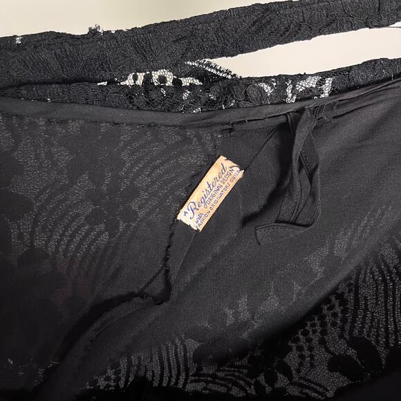 Vintage 1930s Black Lace Evening Gown FOGA Fashion Originators Guild //‎ Size XS - Picture 5 of 10